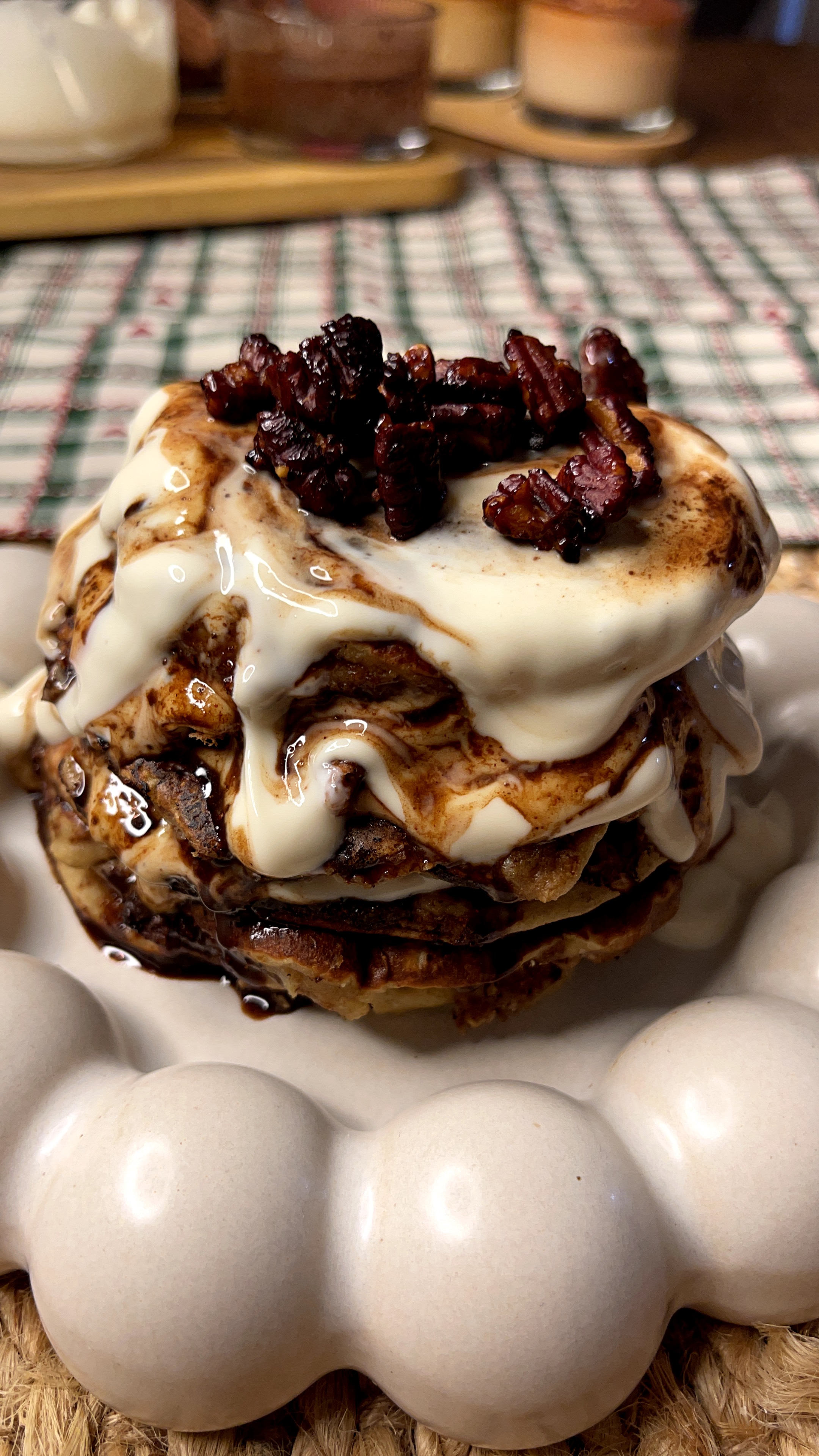 Pancakes cinnamon rolls