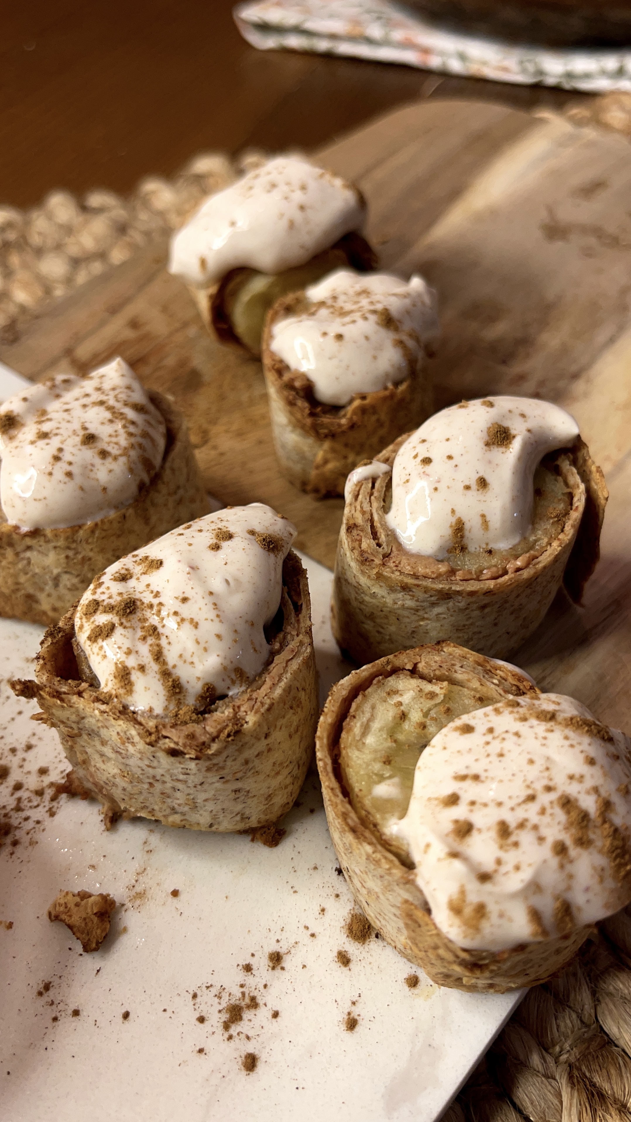 Ρολάκια φυστικοβούτυρο και μπανάνα